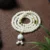 108 Mala Beads White Jade Bodhi Bracelet with Five-Layer Lotus Charm